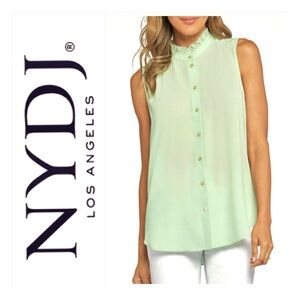 NEW NYDJ Ruffle Neck Sleeveless Top